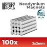 Green Stuff World Neodymium Magnet 3 x 2mm - 100 pcs (N35)